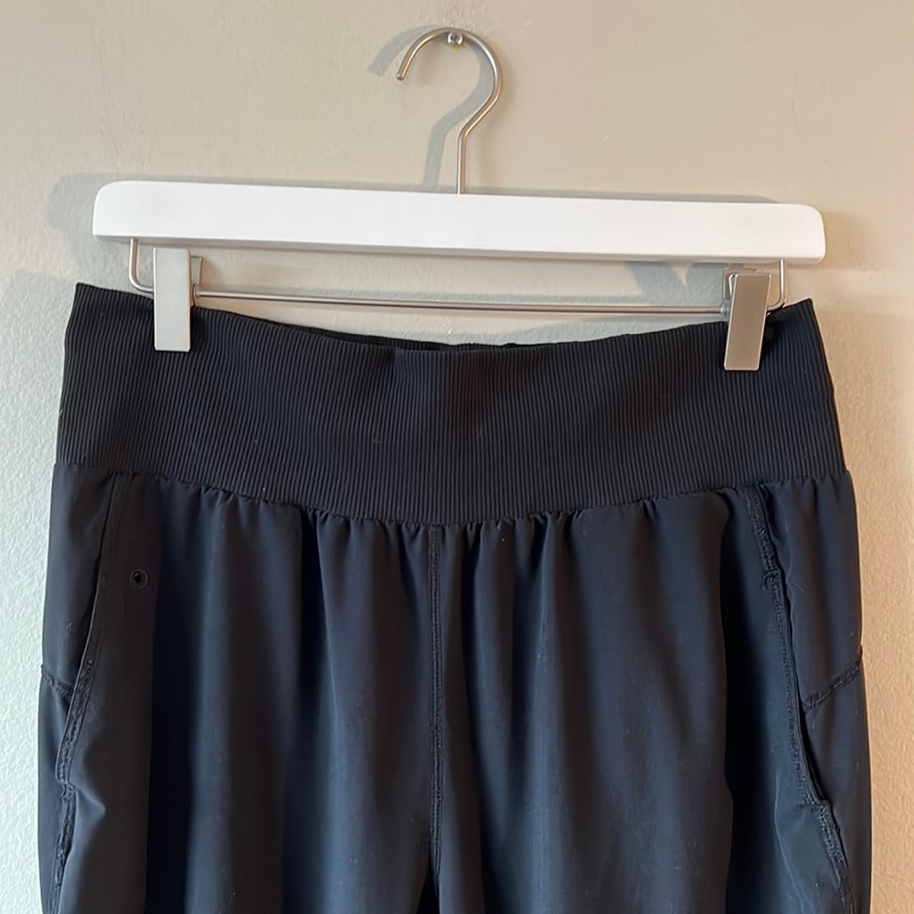 Zella black joggers with rouched legs and pockets